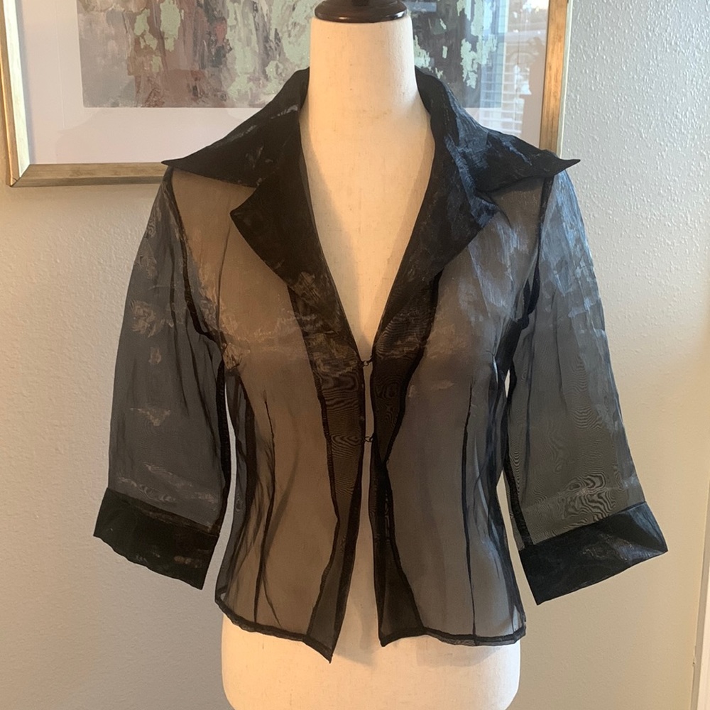 Mesh black blazer
